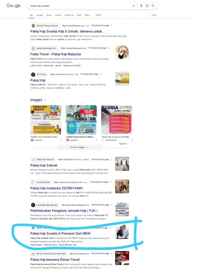 MKM Travel SERP Dominance